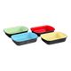 Set of 4 enamelled cast iron dishes/platters.