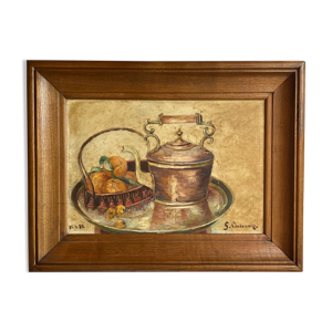 Tableau ancien, nature morte à