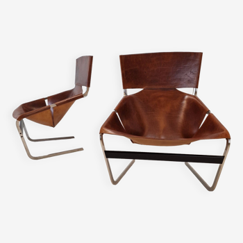 Set of 2 Model F444 Lounge Chairs by Pierre Paulin for Artifort, 1960s