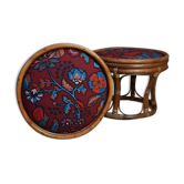 Pair of rattan stools