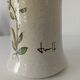 Vintage glazed stoneware pitcher, signed