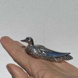 12 silver-plated metal knife rests with duck design