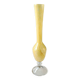 Murano-style single-flower vase. Speckled in yellow tones. Height 28 cm