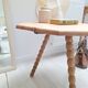 Table basse / bout de canapé / Table d'appoint tripode plateau octogone
