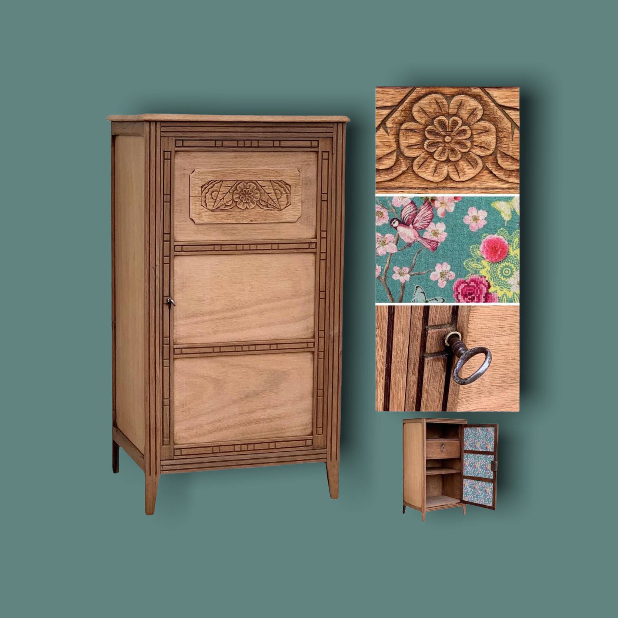 Parisian buffet art deco wood brut 1930