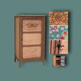 Parisian buffet art deco wood brut 1930