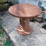 Round bistro table in vintage wood
