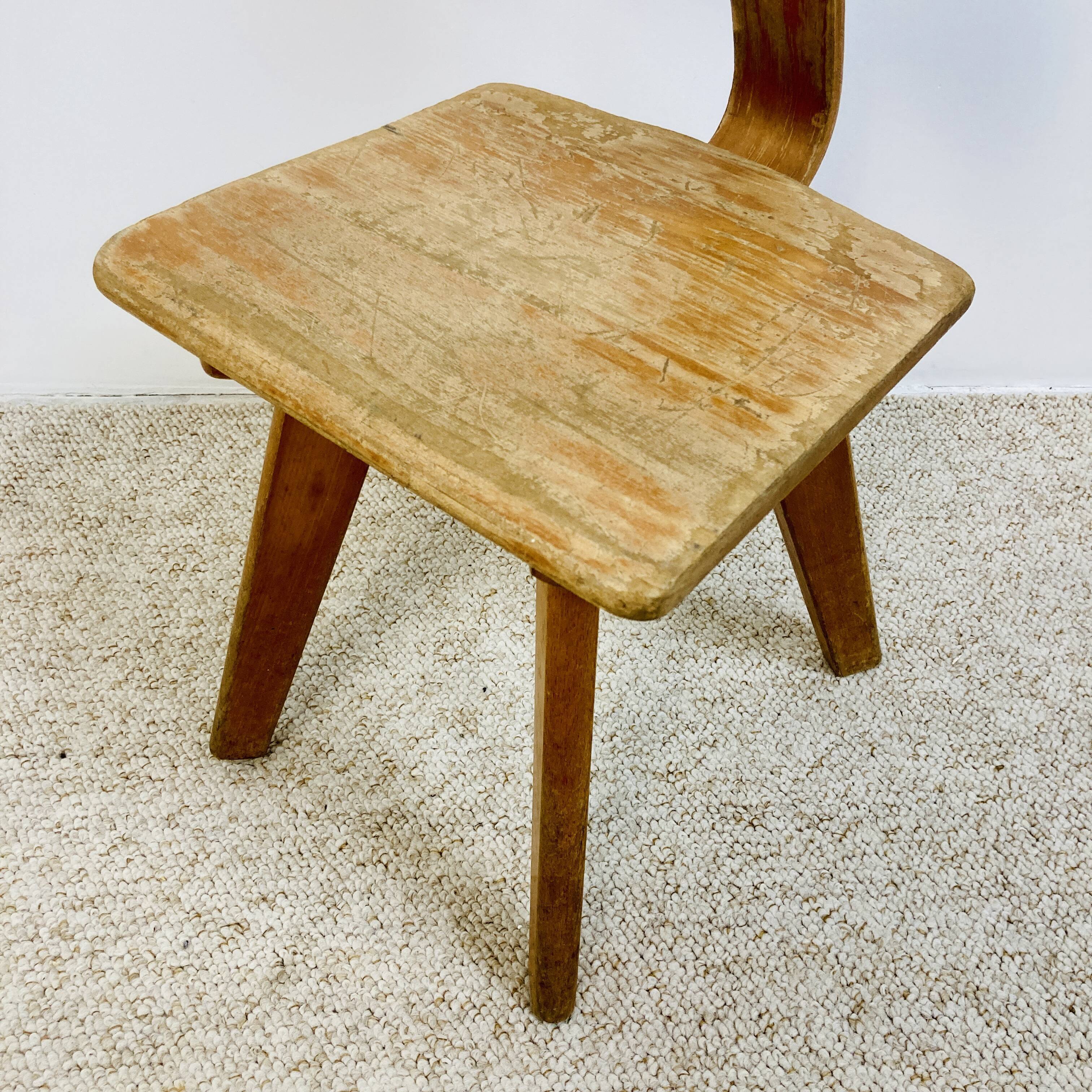 Children's chair, wooden, 70s