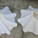 pair of handkerchief-shaped fiber cement basins from the 60s
