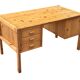 Vintage Pinewood Desk, Freestanding, 1970s Pine, Design, Ate van Apeldoorn