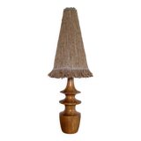 Turned wood lamp from the 70s