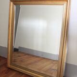 Mirror 70 x 60 cm beveled rectangular Golden wood