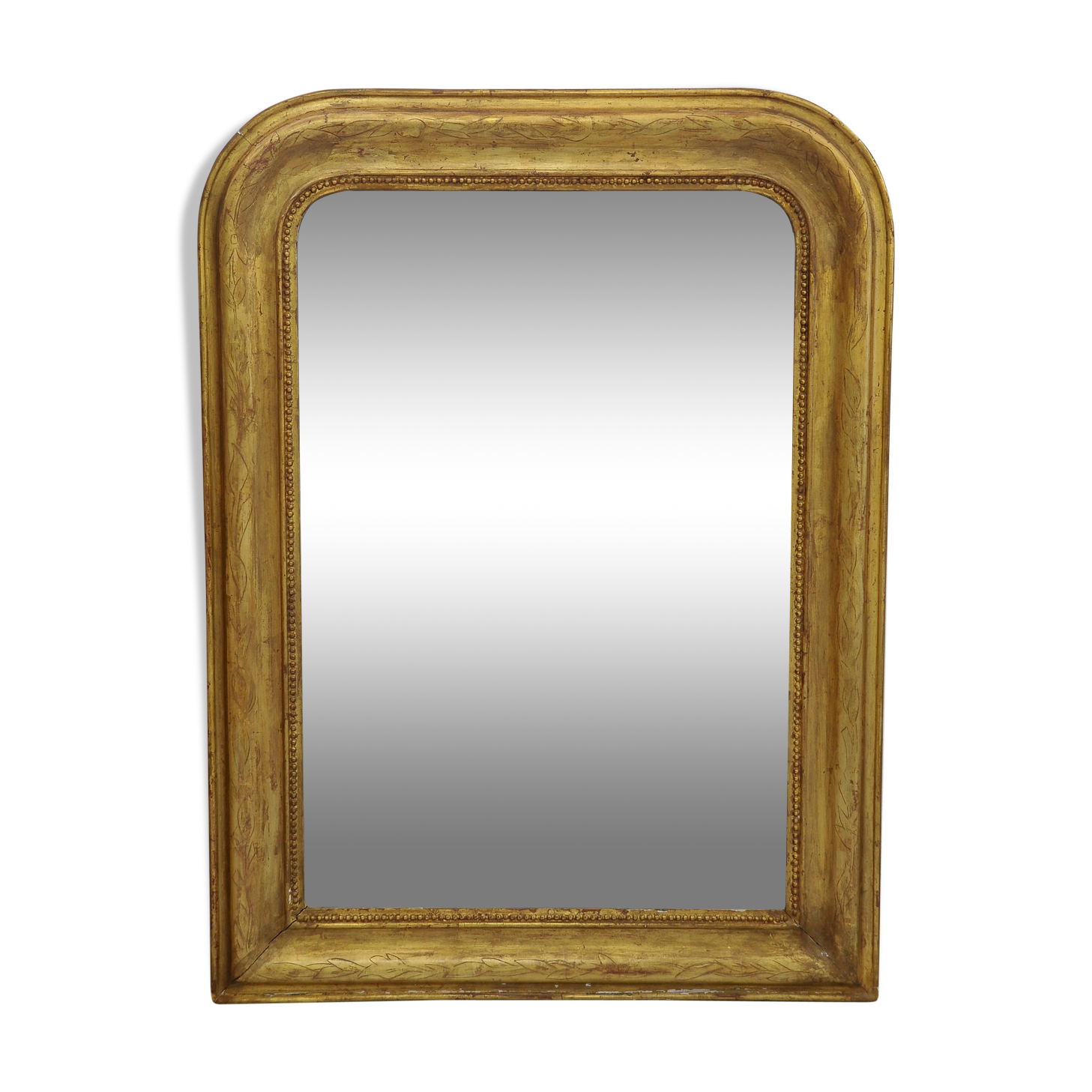 Mirror Louis Philippe gilded with gold leaf 78x105cm