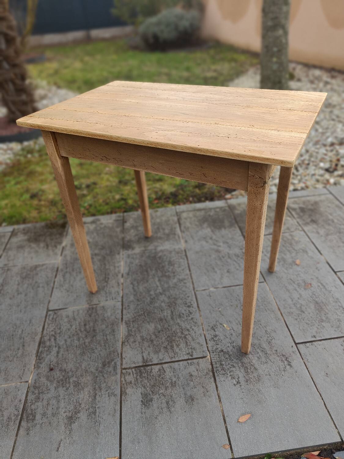 Old table made of raw wood