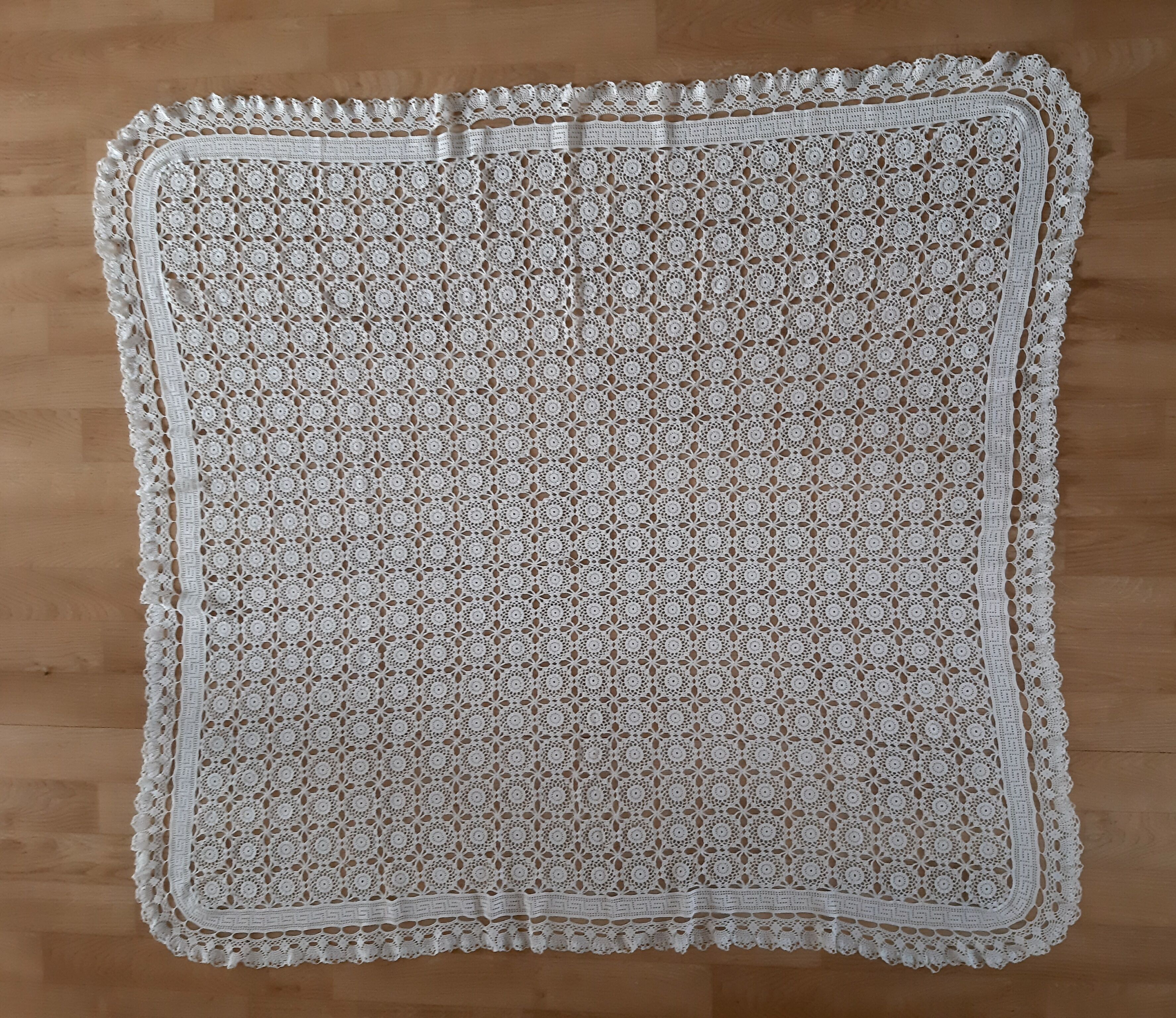 Old crocheted tablecloth