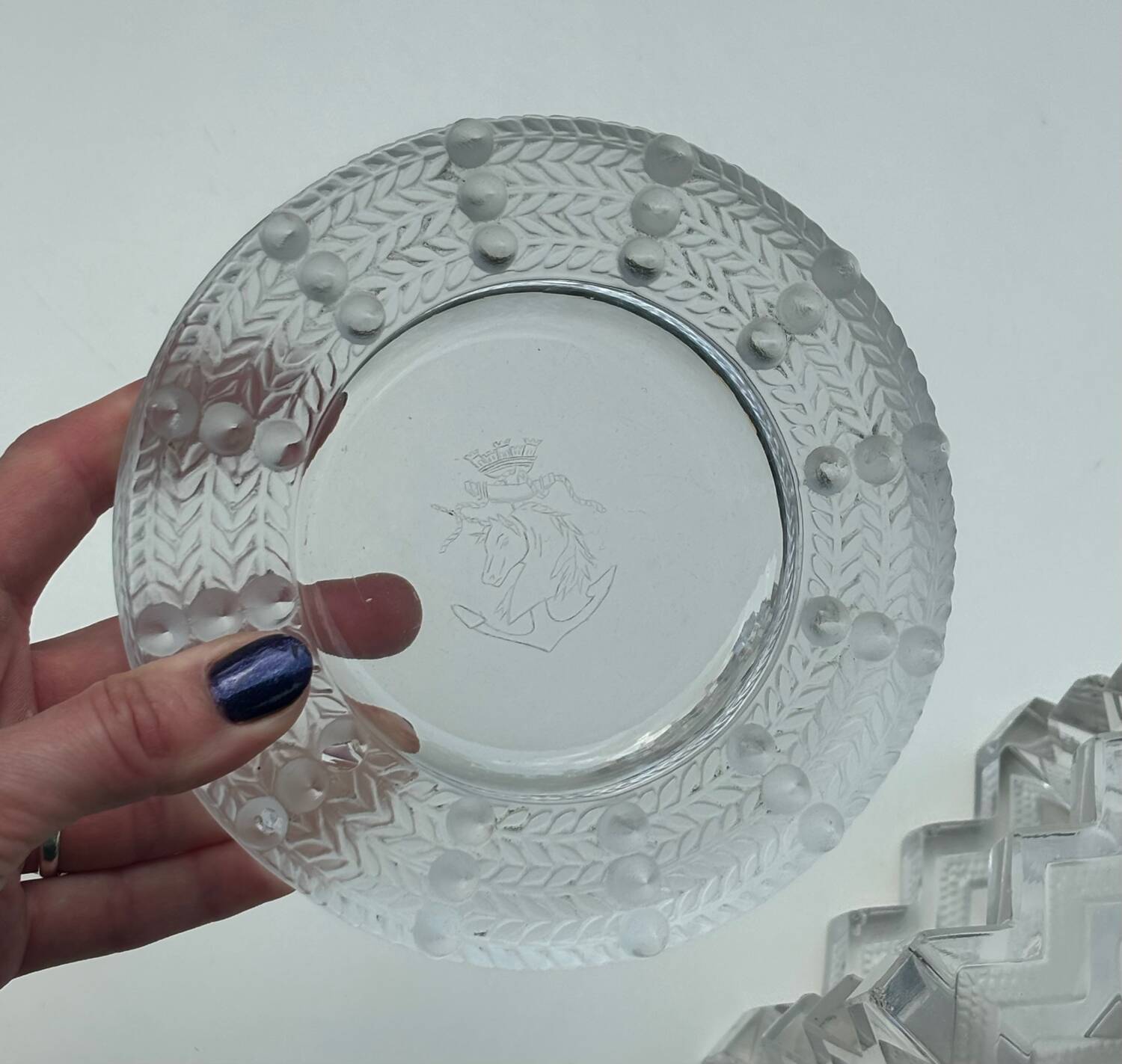 Lalique two ashtrays