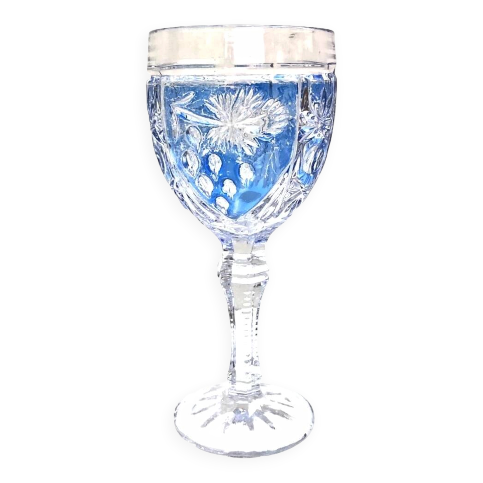 Coloured footed glass Anna Hutte (Germany) model Asti