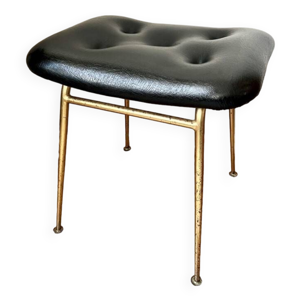 Tabouret Repose Pieds Vintage - Louis Sognot - Arflex 1950 - Métal et ...