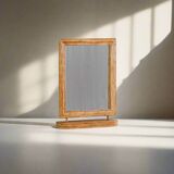 Rectangular Rattan Vanity Mirror Vintage Style