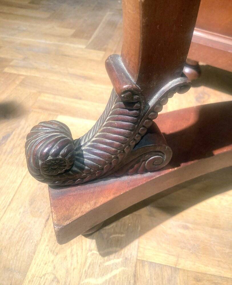 Art Nouveau Italian Wooden Console Table