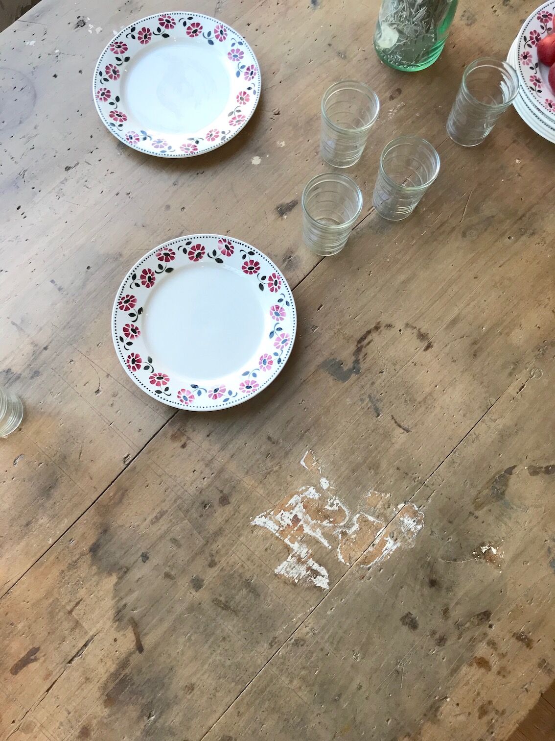 Vintage pine farm table