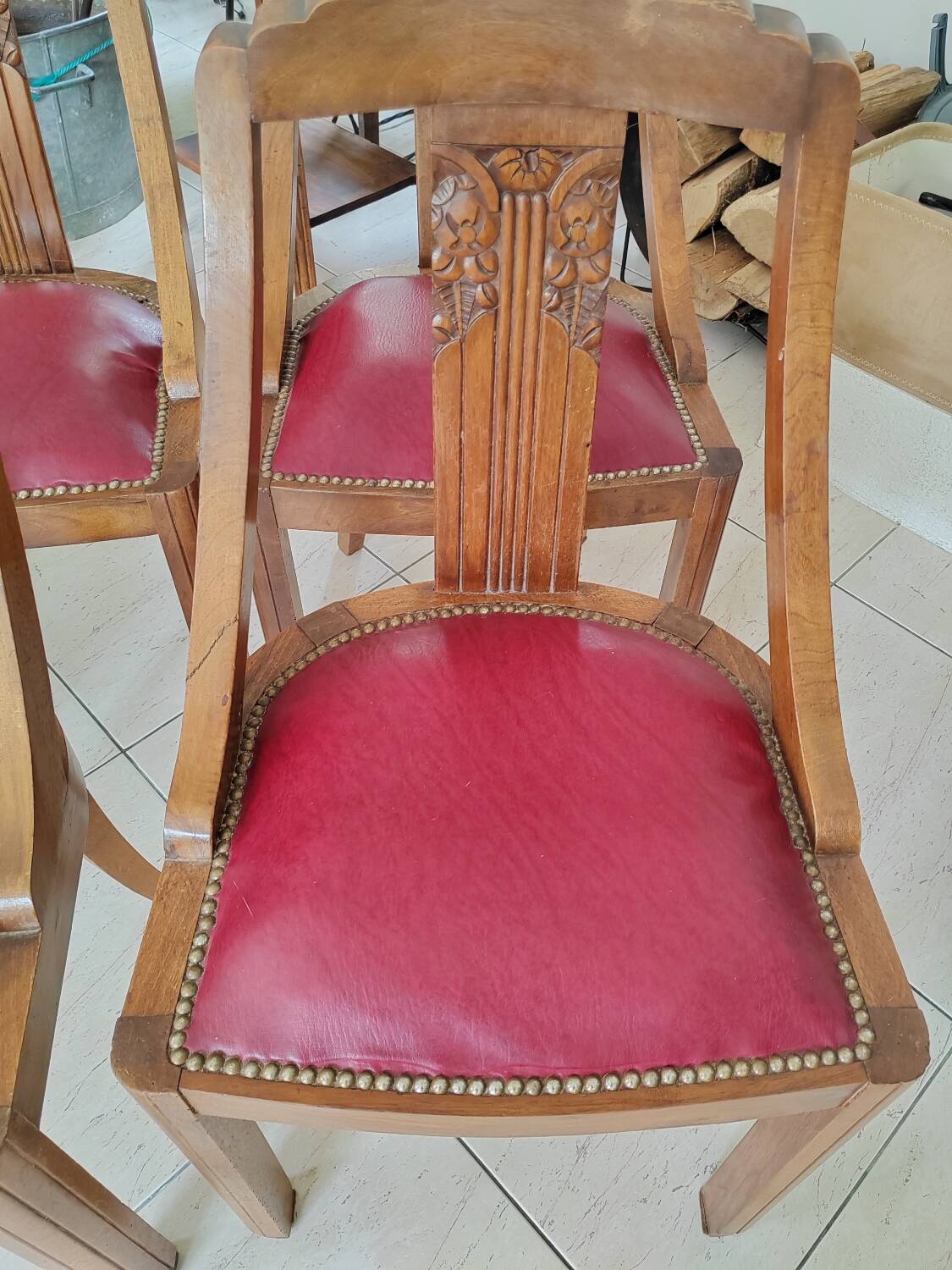 Antique Art Deco style gondola chairs