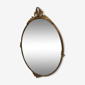 Miroir oval ancien 60x43cm