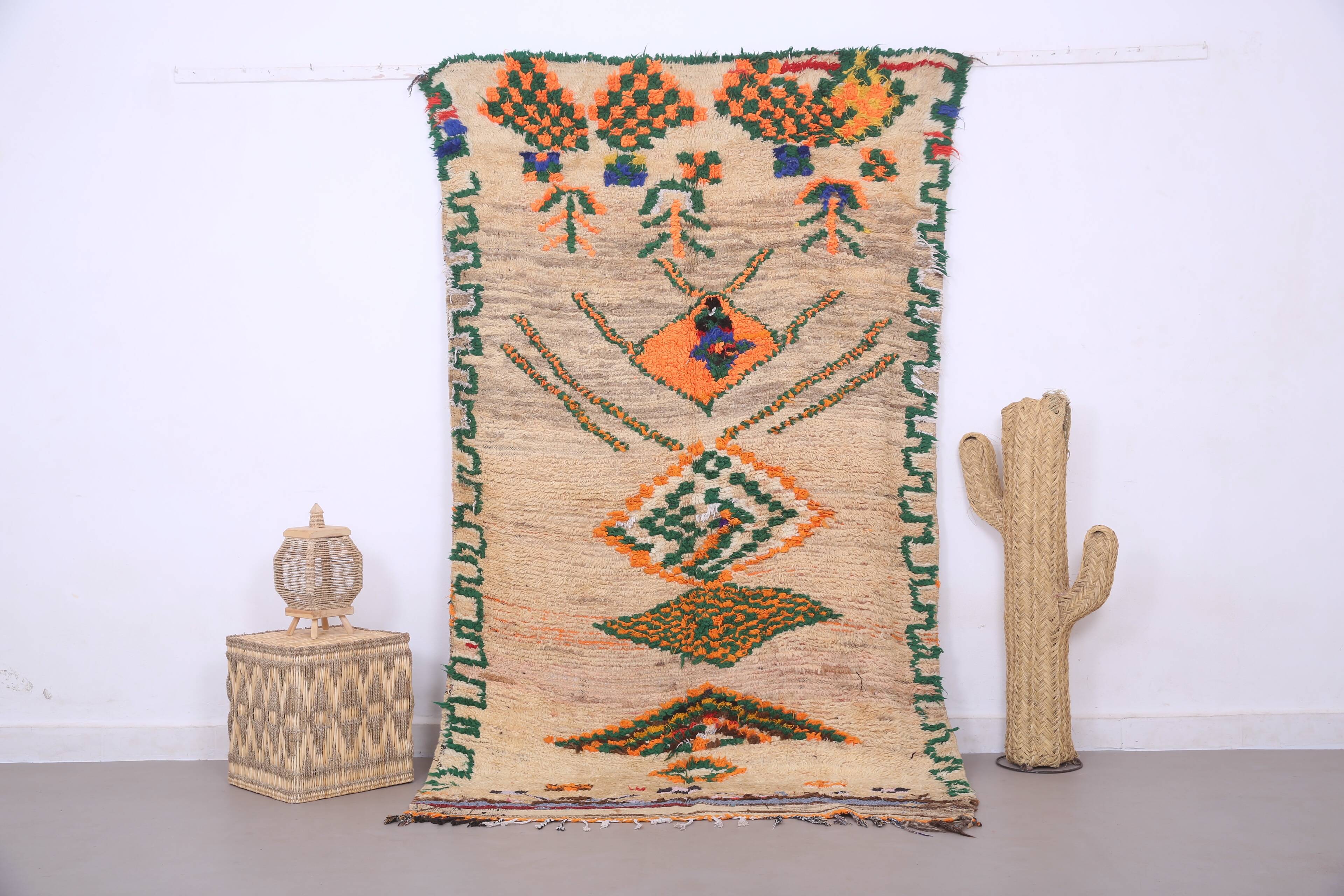Vintage Moroccan Rug 148 x 260 cm - Tribal Moroccan rug - Berber Wool Rug