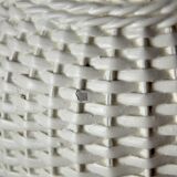 White ceramic "bamboo" lamp, Hollywood Regency, Italy, 1970