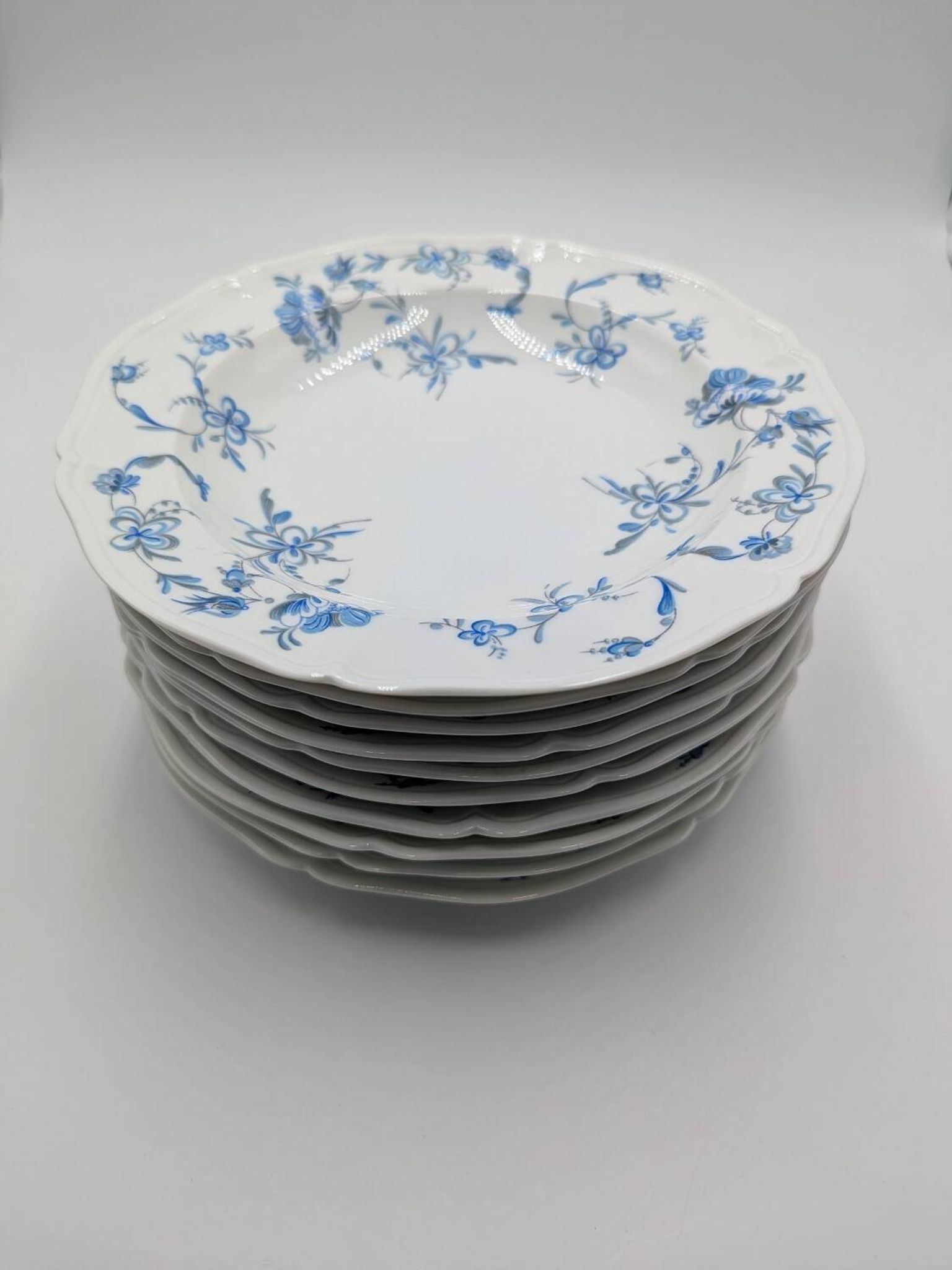 10 soup plates old porcelain royal factory of Limoges