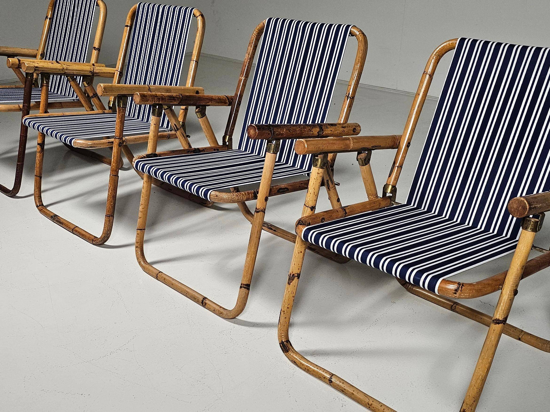 "Patio" dining set in bamboo, Italy, 1960s