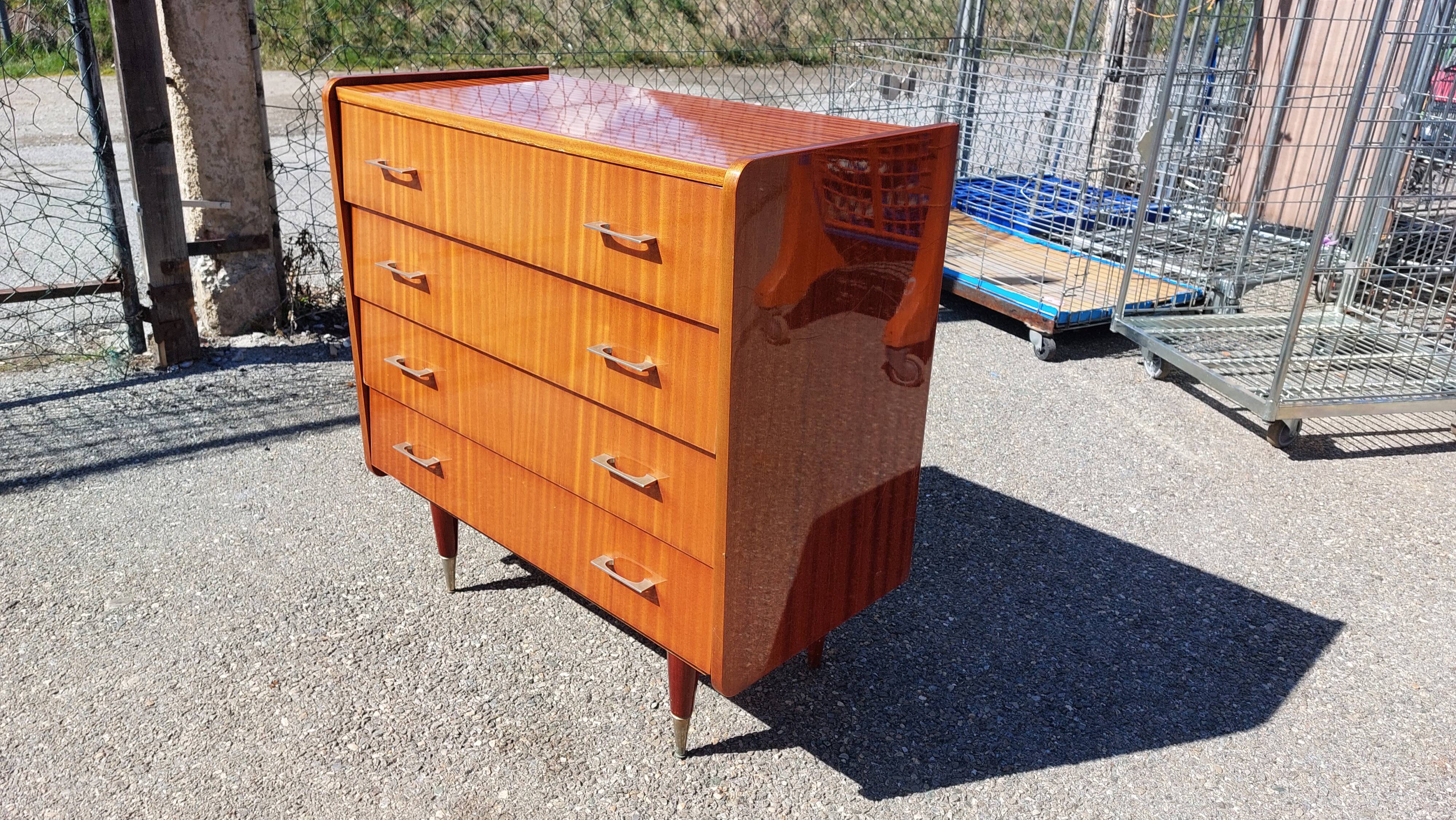 Vintage chest of drawers 60s 4 drawers