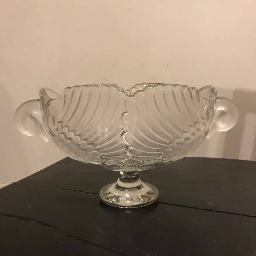 Cut crystal compote bowl