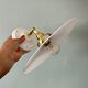 Applique abat-jour vintage en opaline blanche