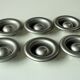 Set of 6 stainless steel egg cups, vintage from the 60s