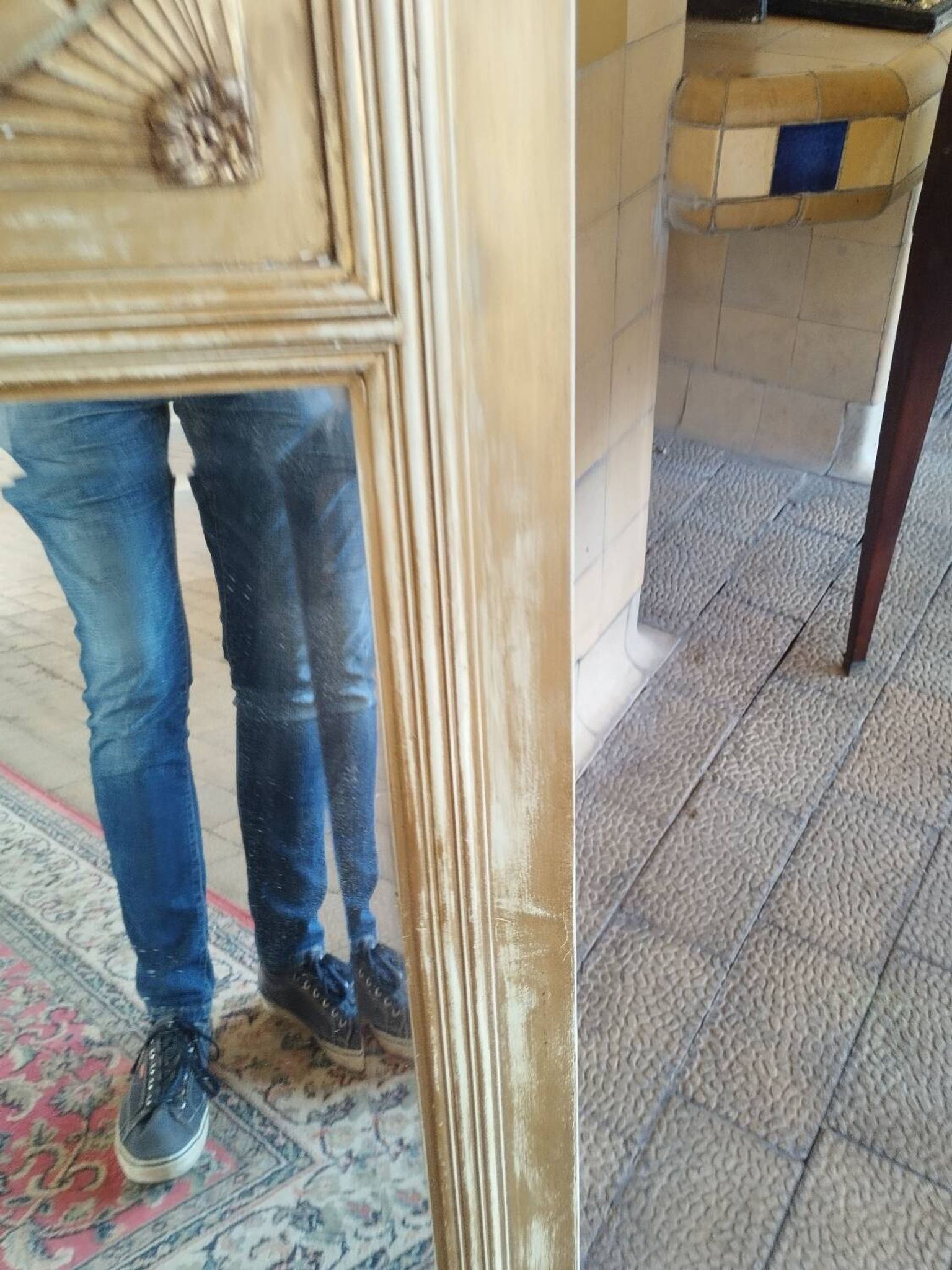 Antique trumeau mirror in Louis XVI style