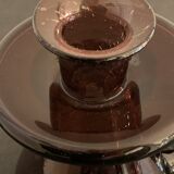 Biot blown and bubbled glass case candlestick