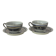 Set of 2 Limoges Chapus et Fils Porcelain Tea Cups and Saucers