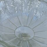 Transparent glass cut geometric pattern