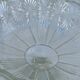 Transparent glass cut geometric pattern