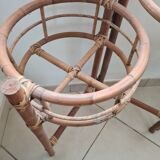 Vintage bamboo plant door