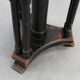 Black and purple adjustable velvet art deco piano stool, Belgium ca. 1910
