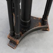 Black and purple adjustable velvet art deco piano stool, Belgium ca. 1910