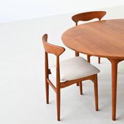 France & Son round dining table in teak Cado Denmark 1960
