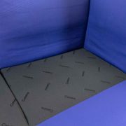Cassina LC2 3seat Sofa by Charlotte Perriand, Le Corbusier and Pierre Jeanneret in blue fabrics