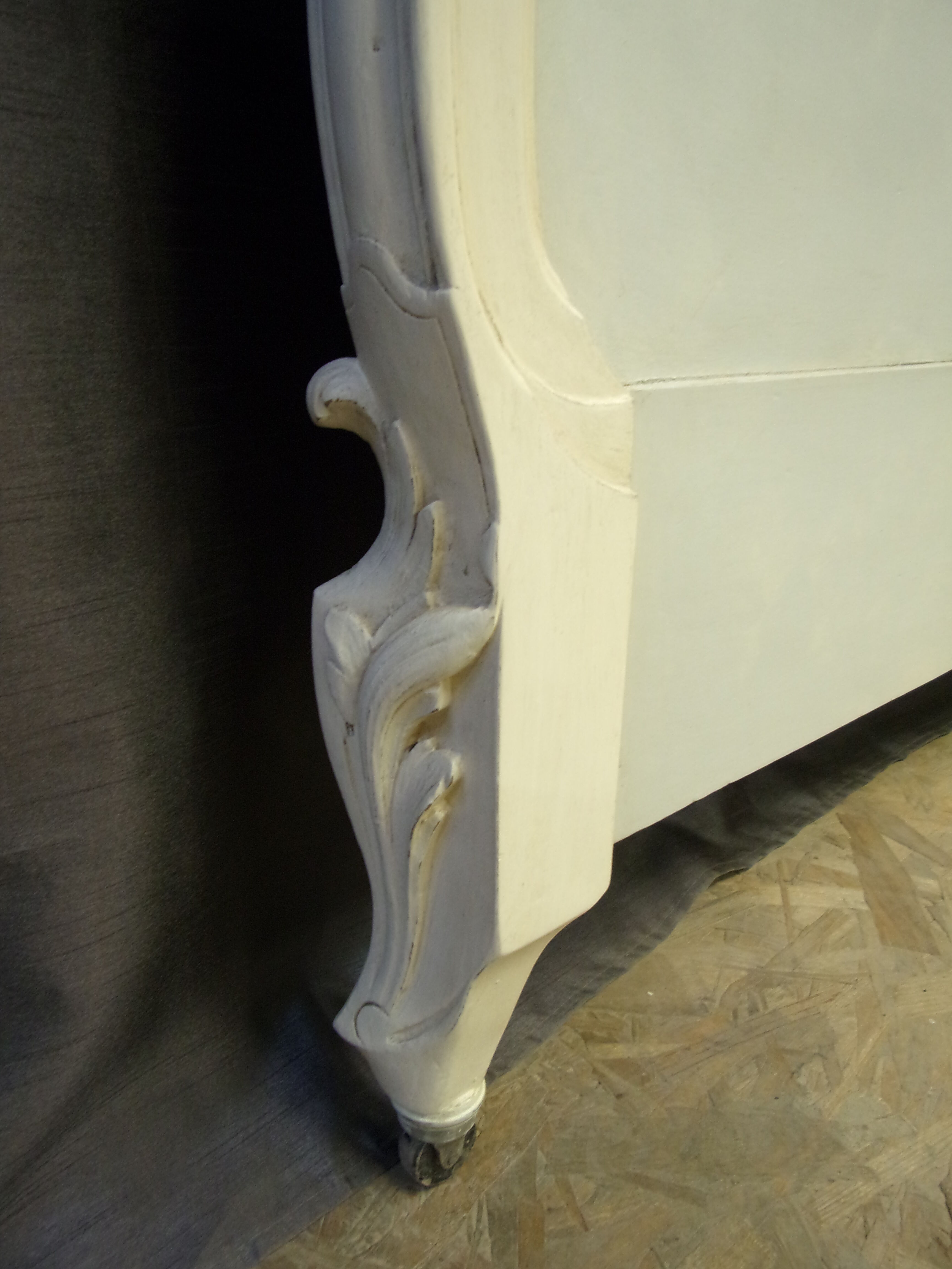 Old headboard 140 cm Louis XV style redesigned gustavian style