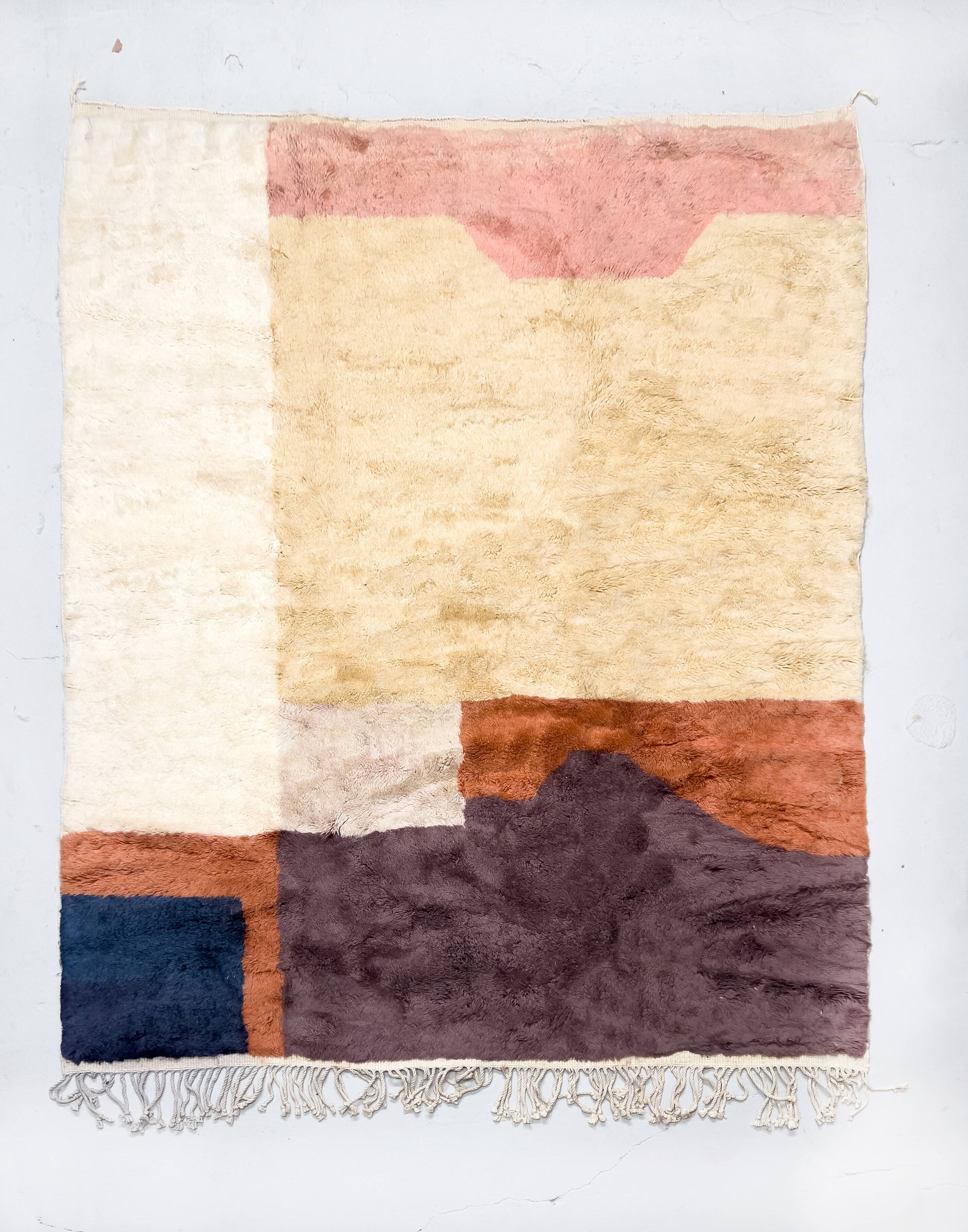 Colorful Moroccan Berber rug, M'rirt, 2.55x2.16m