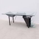 Desk and rolling block “007” by Hélène GALDINI for H. GALDINI, 1980