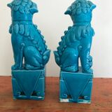 Paire de chiens Fô anciens.
