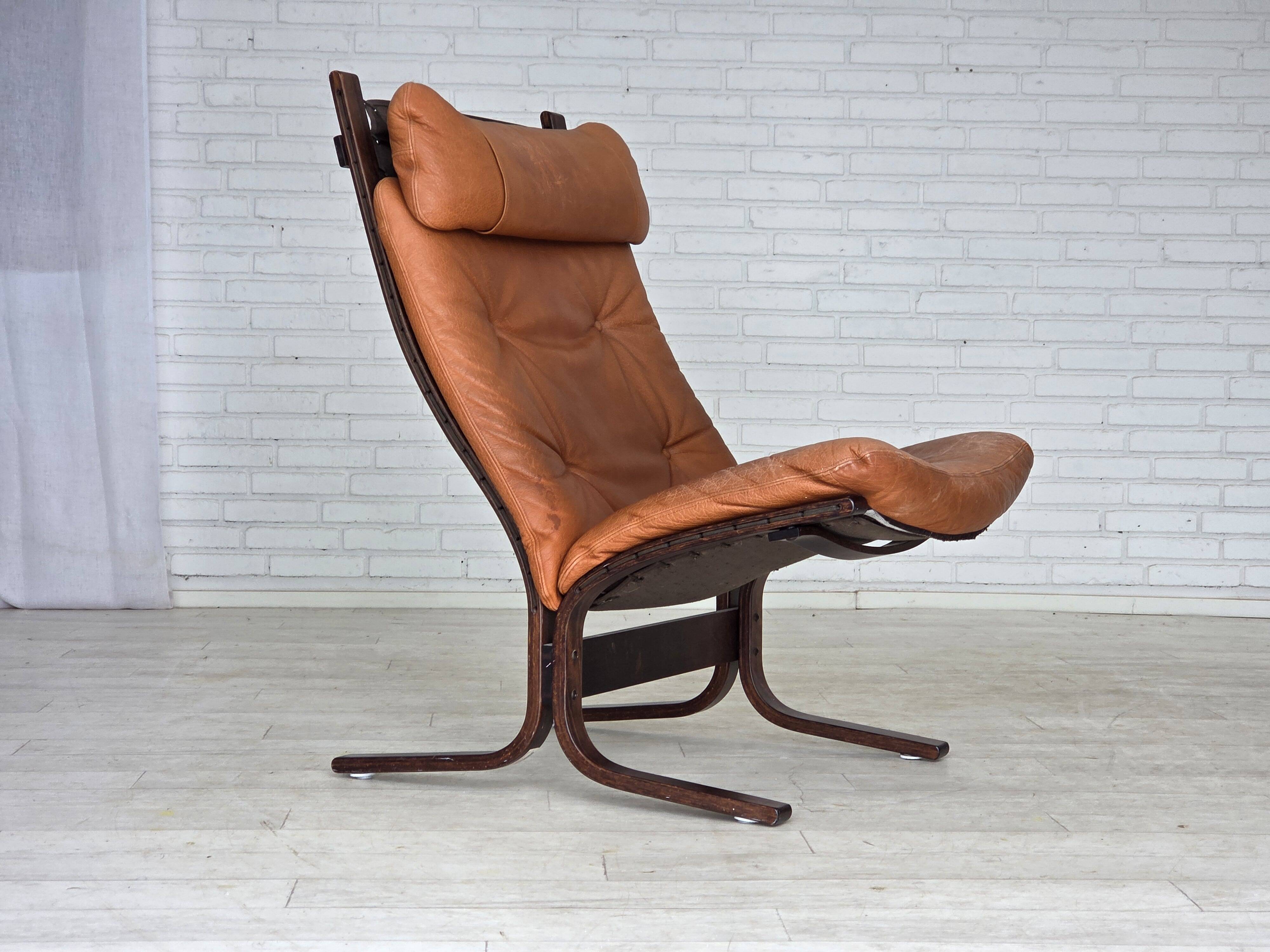 Années 1970, design norvégien par Ingmar Relling, fauteuil, modèle "Siesta".